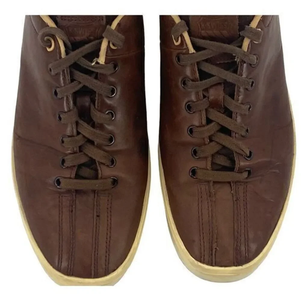 K-Swiss Clean Classic Low 02874289 Sneaker Brown Leather Mens  US 9 / EUR 42‎